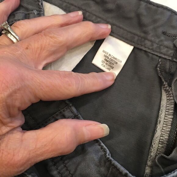 Elle size 16 gray pants 100% cotton straight leg - Picture 4 of 8